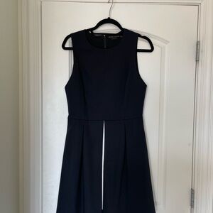 Alice + Olivia Black Sleeveless Dress with white underskirt
